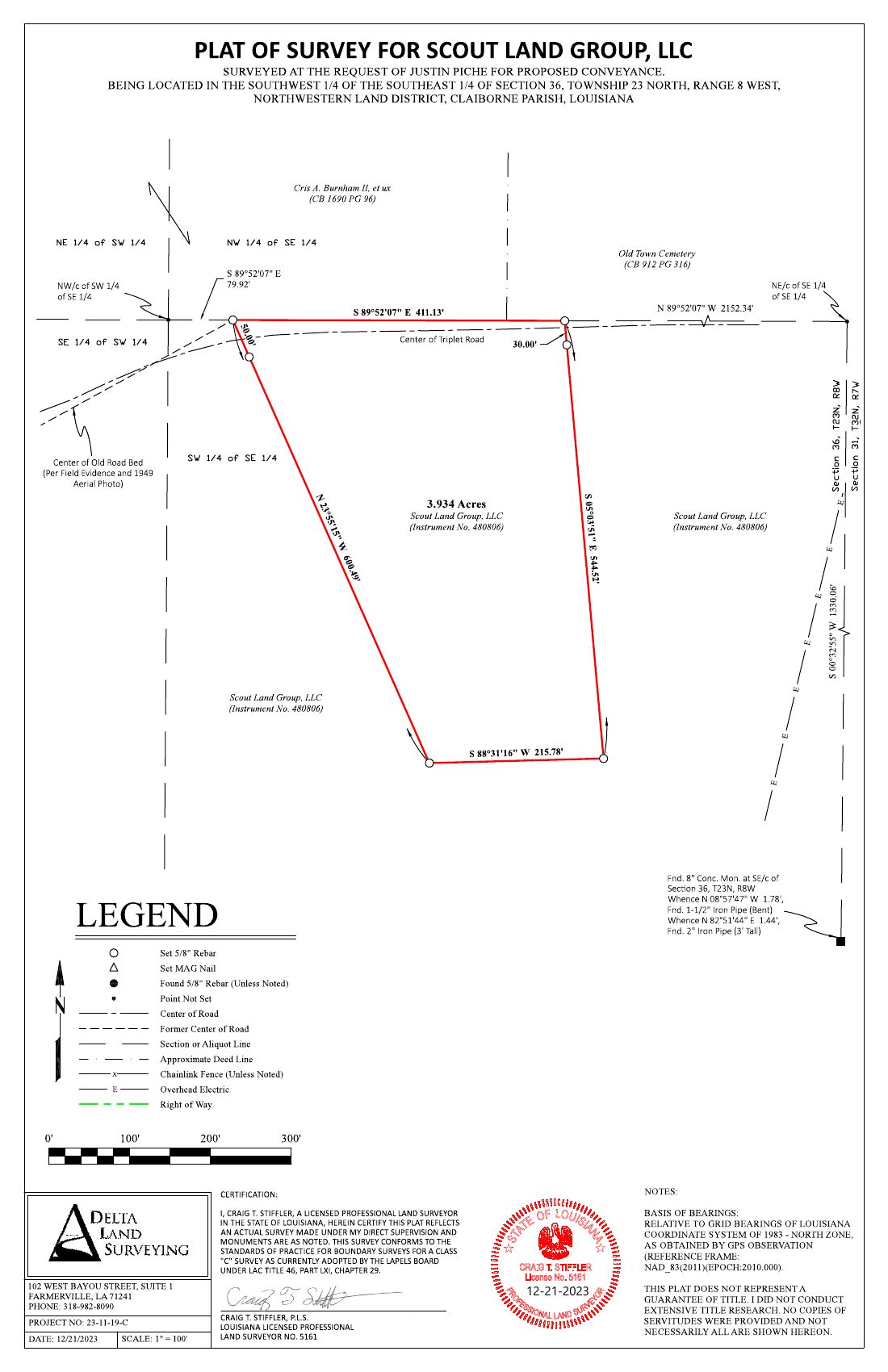 Lot 2 of 8 - survey and legal description