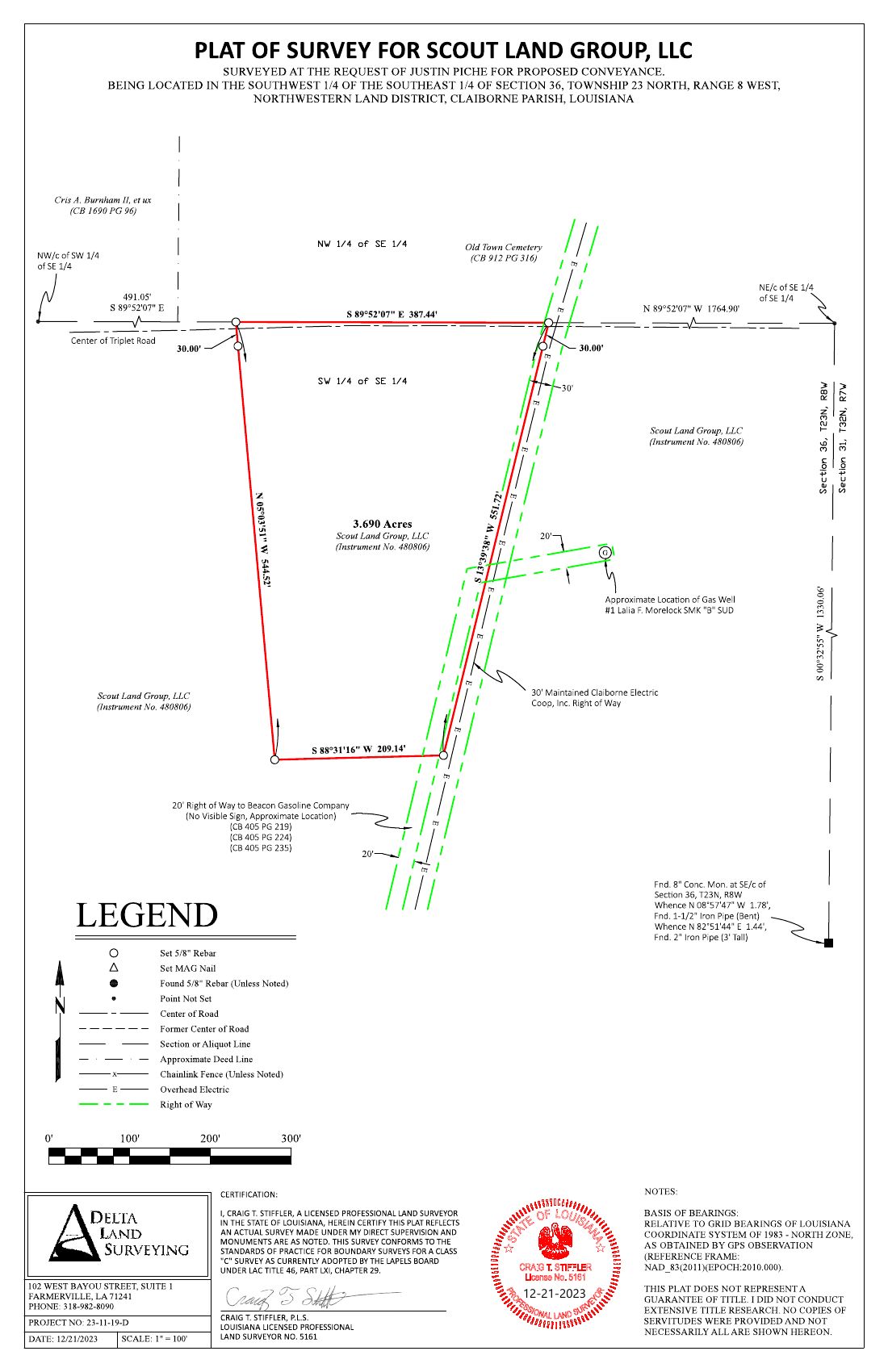 Lot 3 of 8 - survey and legal description