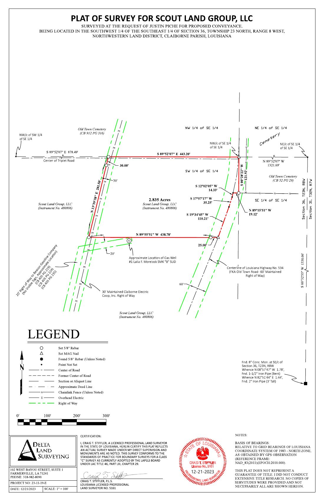 Lot 4 of 8 - survey and legal description