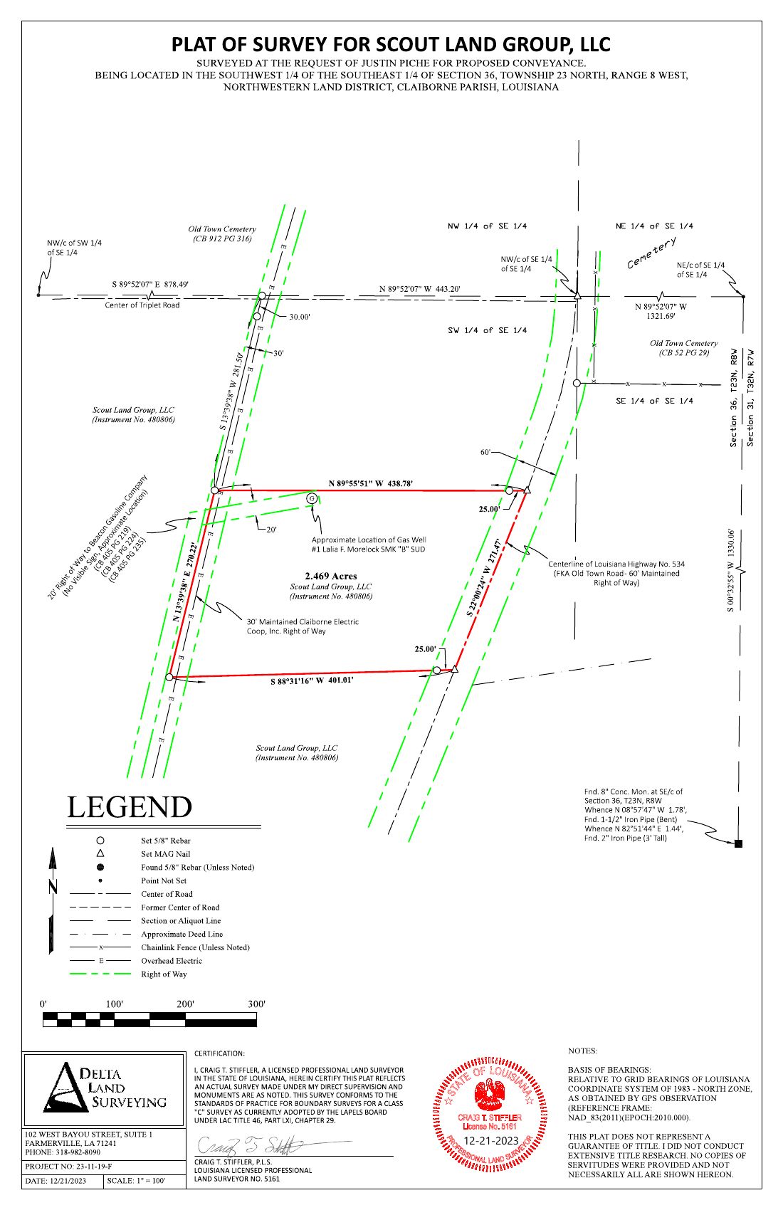 Lot 5 of 8 - survey and legal description