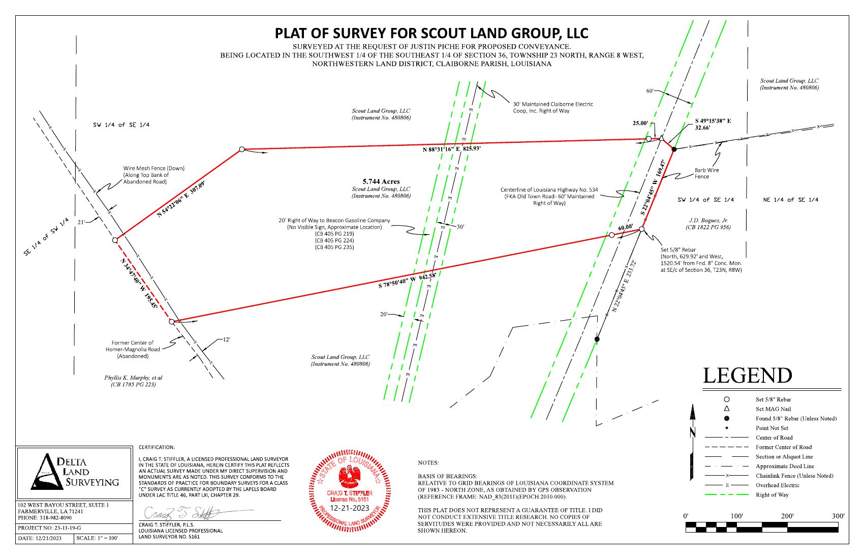 Lot 6 of 8 - survey and legal description