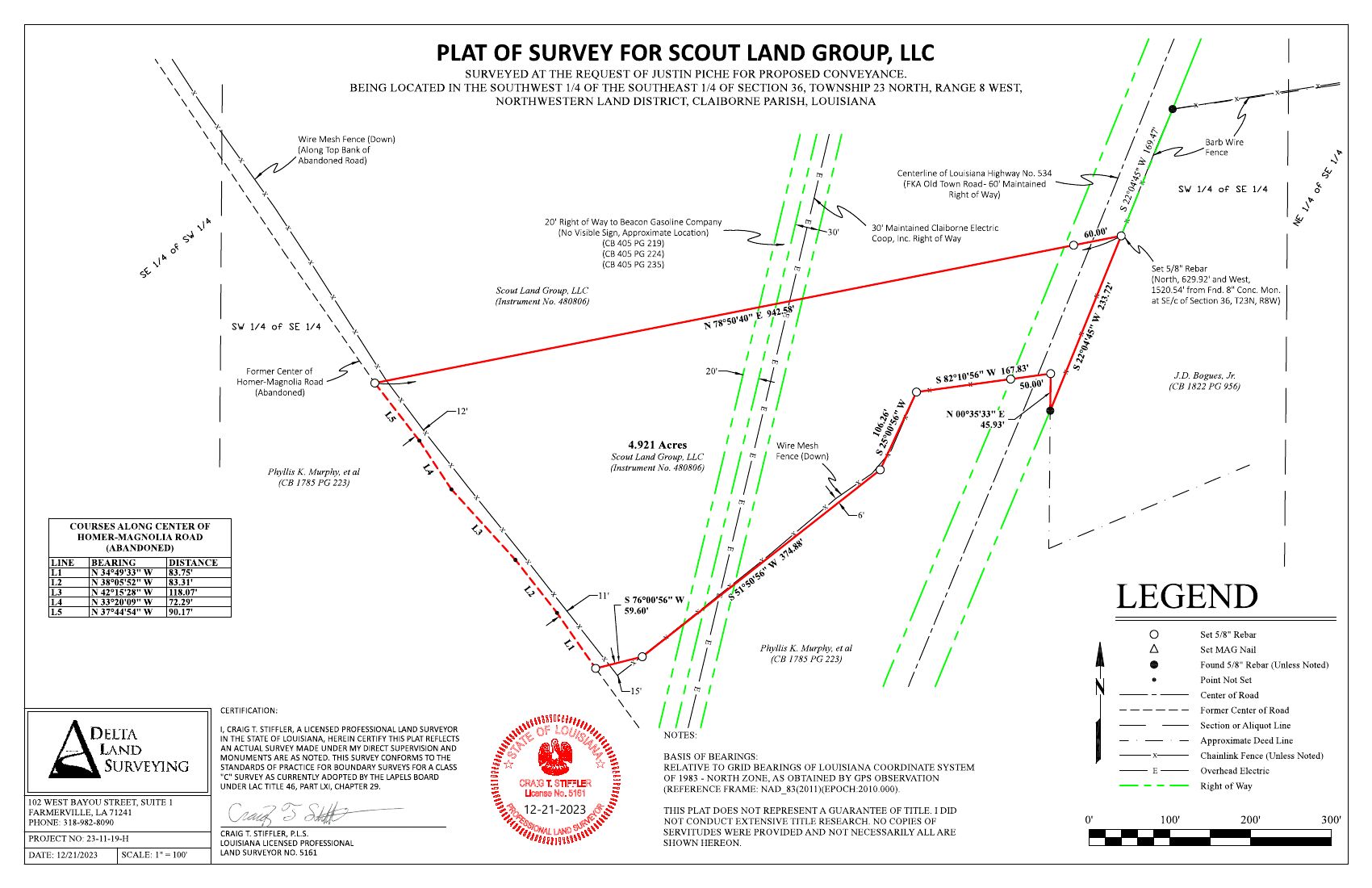 Lot 7 of 8 - survey and legal description
