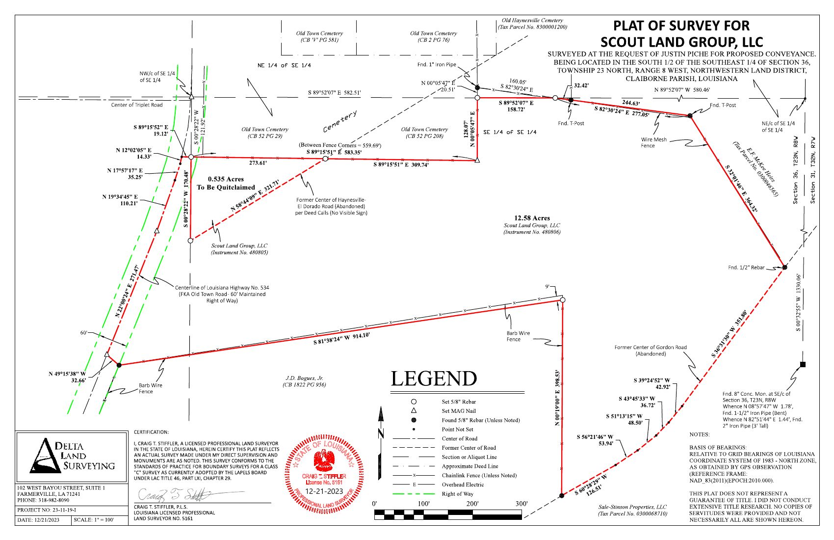 Lot 8 of 8 - survey and legal description