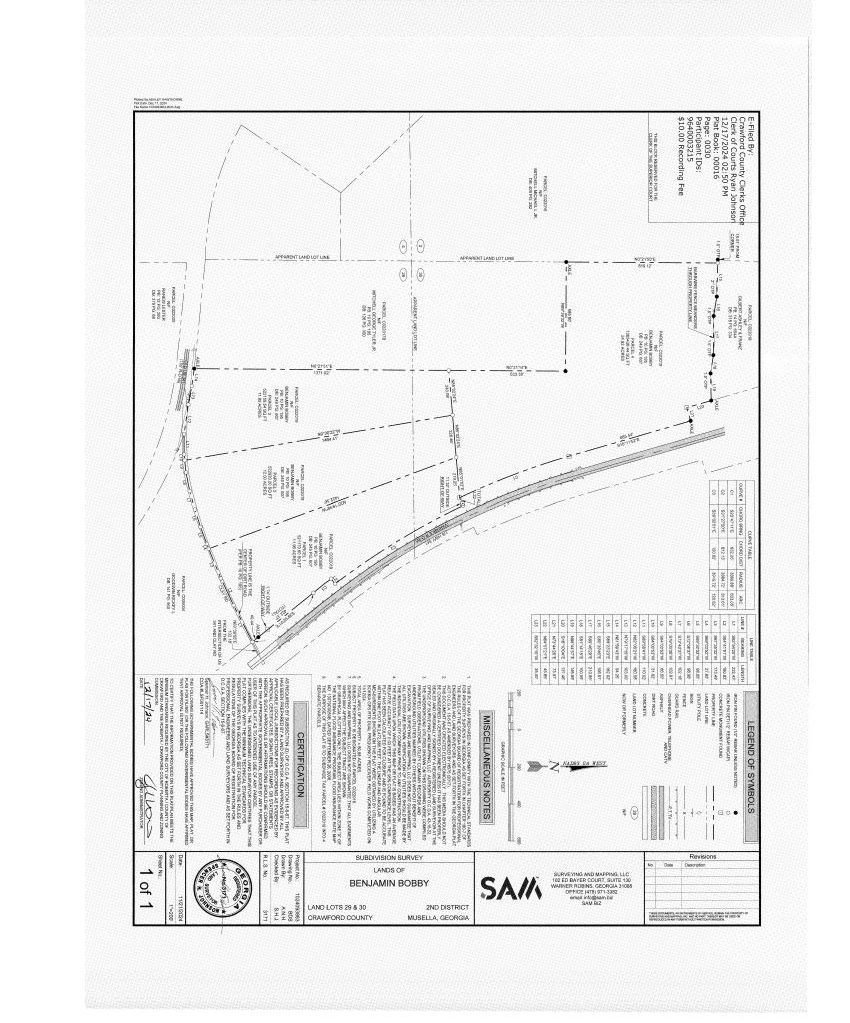 Recorded survey - second Crawford County project (60 acres)