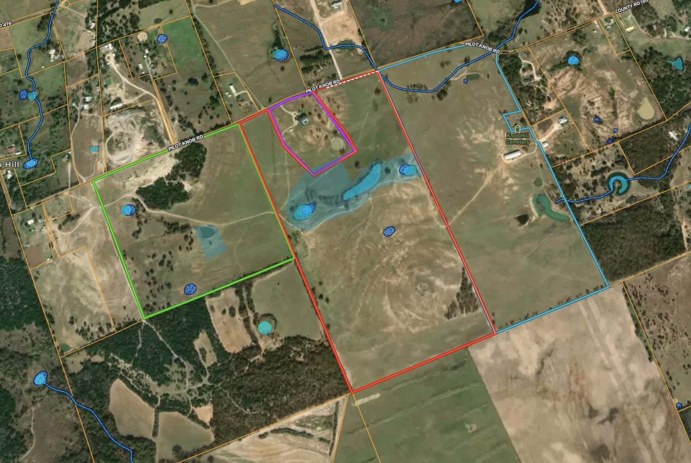 The four tracts as sold - Erath County, TX