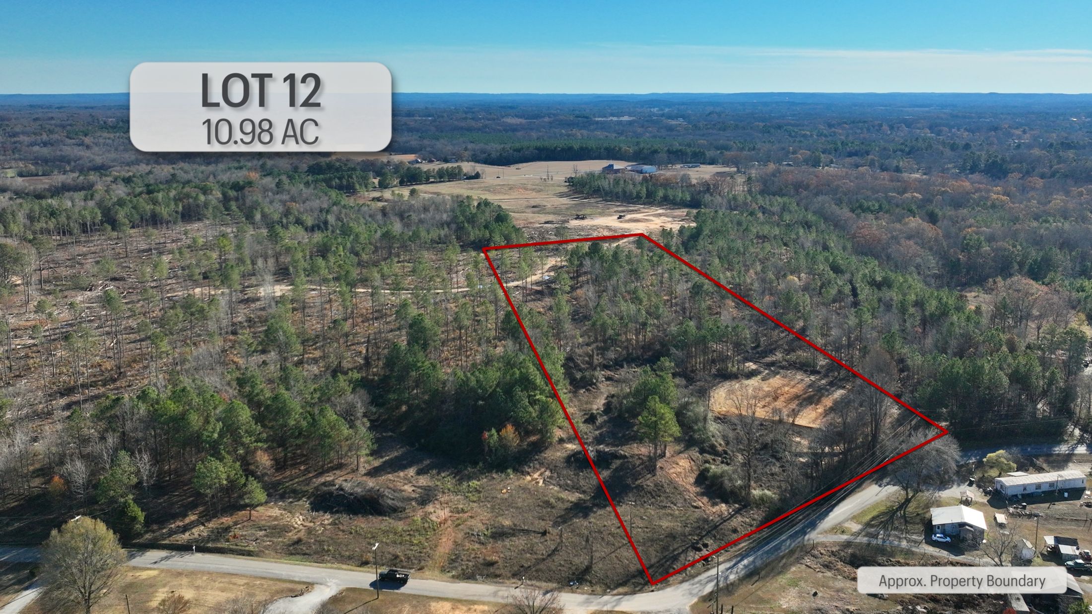 Lot 12 - aerial with boundary