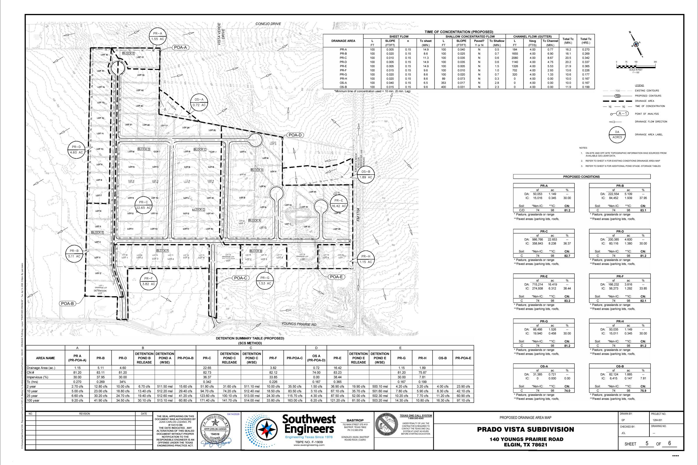 Proposed drainage, sheet 5 of 6