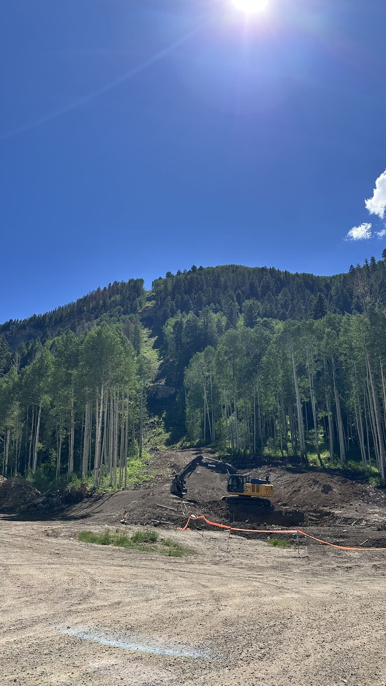 The new Purgatory lift line going in at the northern edge of the property